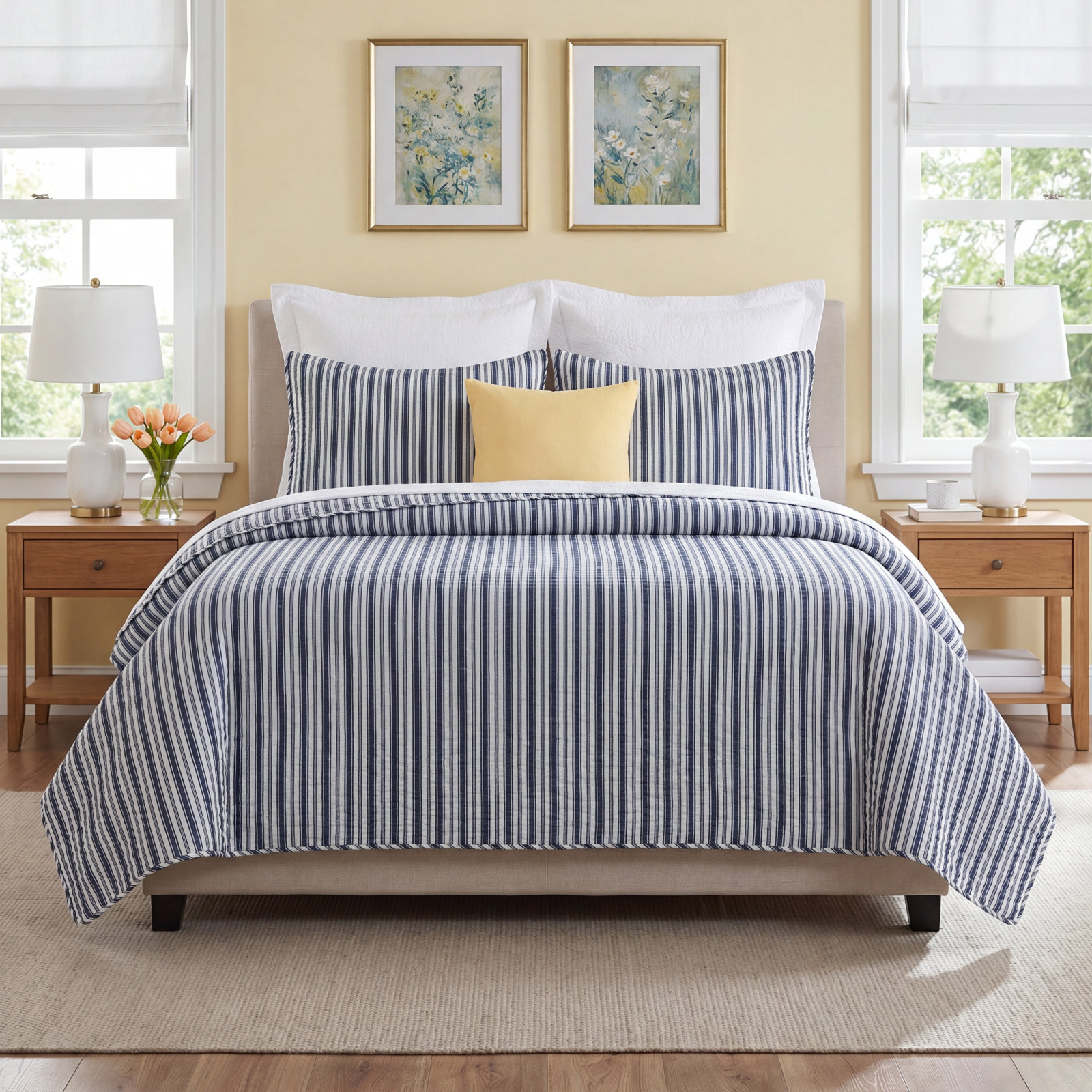 Cotton Quilt Set, Twin Quilt + 1 Shams