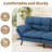 Convertible Futon Sofa Bed: Memory Foam Couch With Adjustable  Armrests & Backrest For Living Room, Office And Apartment - Easy Assembly-182955080