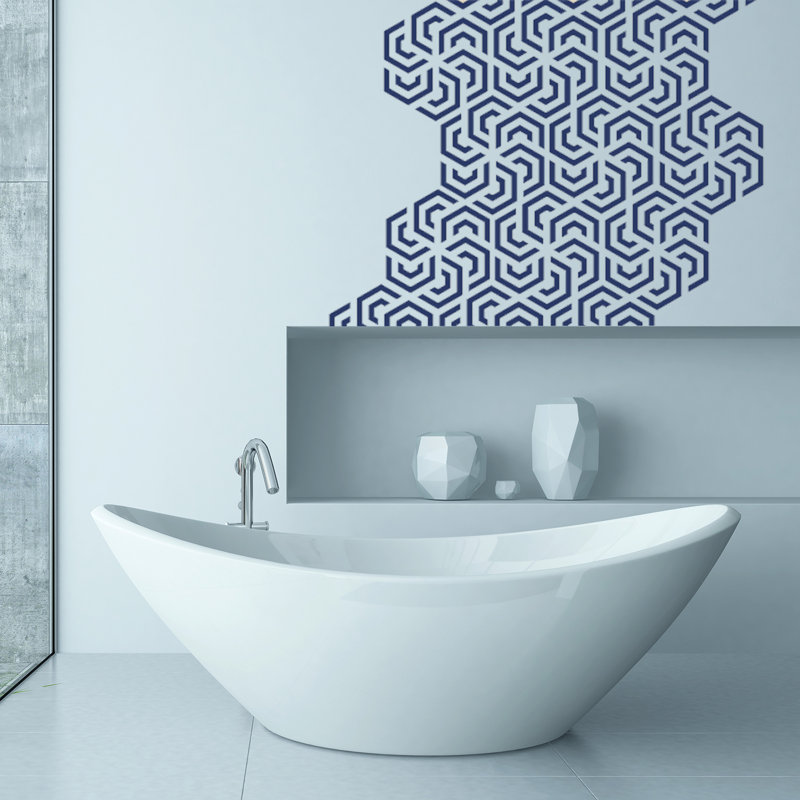 Décalcomanie murale motif à géométrie polygonale