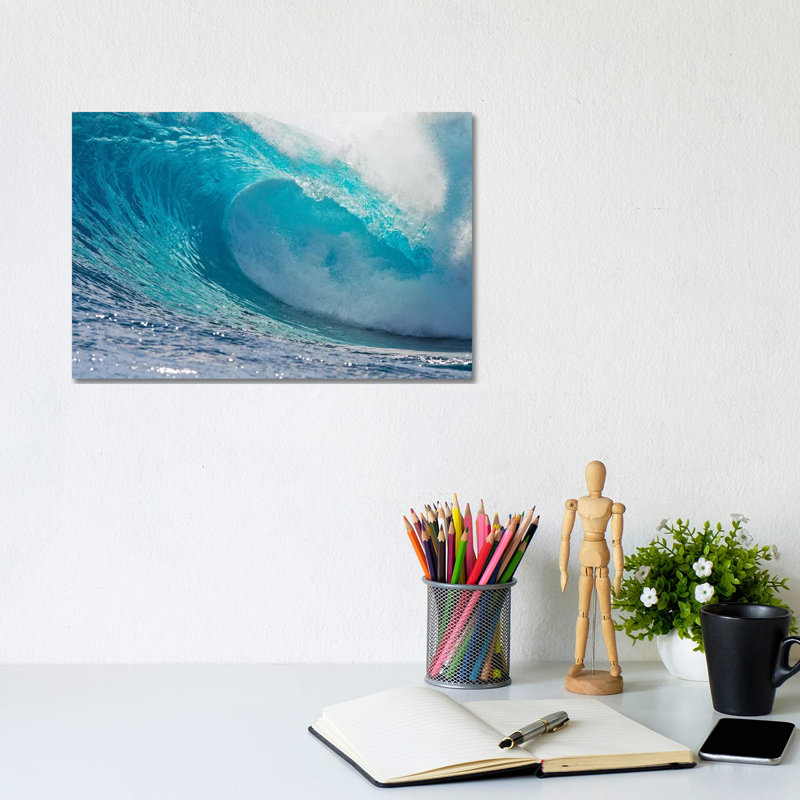 Lunging Waves II, Sout Pacific Ocean, Tahiti, French Polynesia by Panoramic Images - Print on Canvas, 20.32 cm H x 30.48 cm W