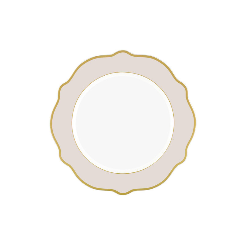 Ensemble d'assiettes à dessert (6 pièces), Beige