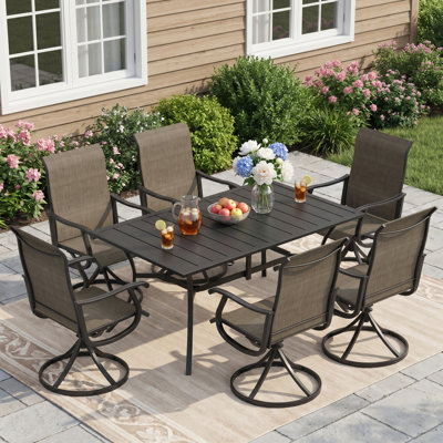 Outdoor Swivel Dining Armchairs