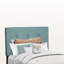 Lit simple tapissier Reagan avec contour bleu clair, H 45,61 po x l 42,7 po x L 80,02 po Reagan