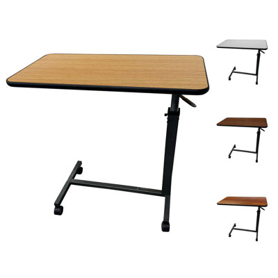 Table de lit roulante médicale avec roulettes et hauteur réglable pour un usage domestique et hospitalier