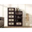 Armoire de rangement pliante classique, élégante et tendance de 51 cm de large, 4 roulettes, utilisable dans de nombreuses pièces, conception à plusieurs niveaux pour un rangement efficace, roulettes