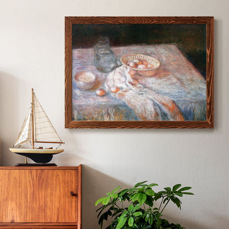 Nature morte avec des œufs en rose, 1907, reproduction d'art sur toile, Érable, H 22 po x l 32 po x P 1,5 po