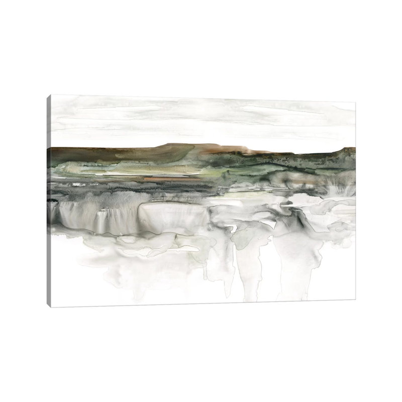 Impression de rivière Flow par Carol Robinson, Toile tendue, Pas de tapis, H 26 po x l 40 po x 1,5 po