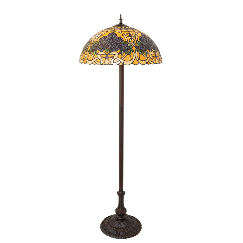 62" High Rose Bouquet Floor Lamp
