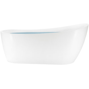 54" x 28" Freestanding Soaking Fiberglass Bathtub