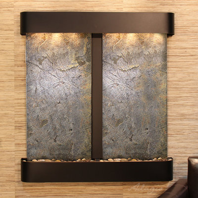 Aspen Falls Natural Stone Fountain with Light