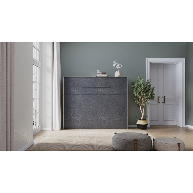 Rechell Bed, European Kingsize (160 x 200cm), Kharkiv Oak/Sophisticated Grey Rock