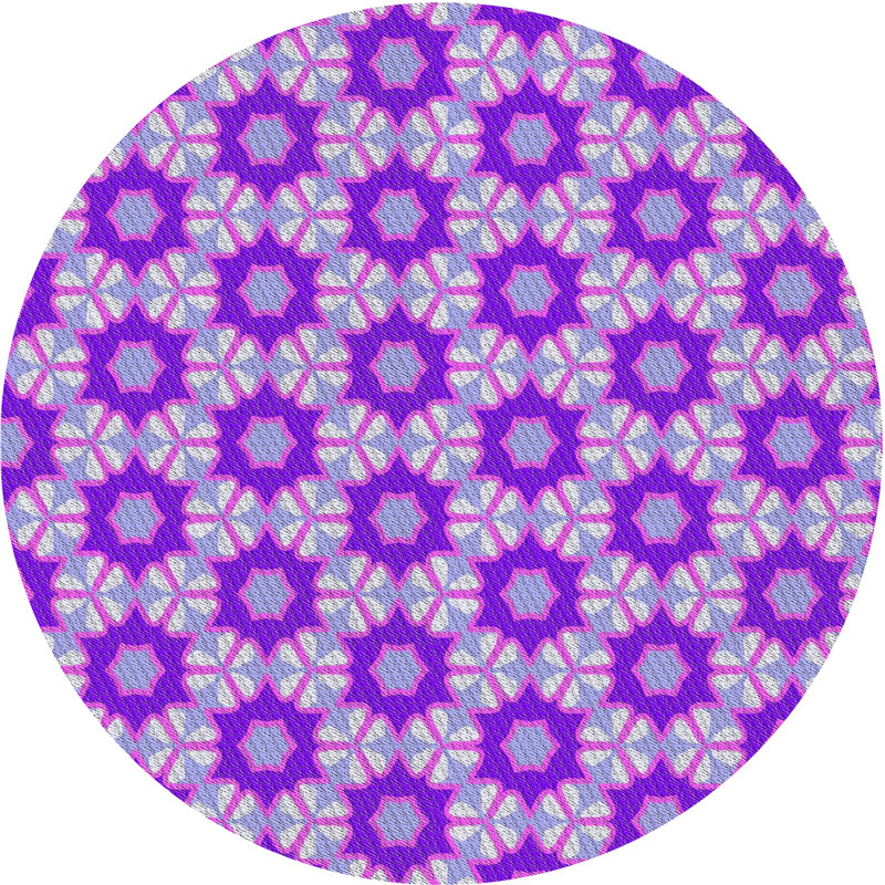Tapis indigo Power Loom, Rond 7 pi