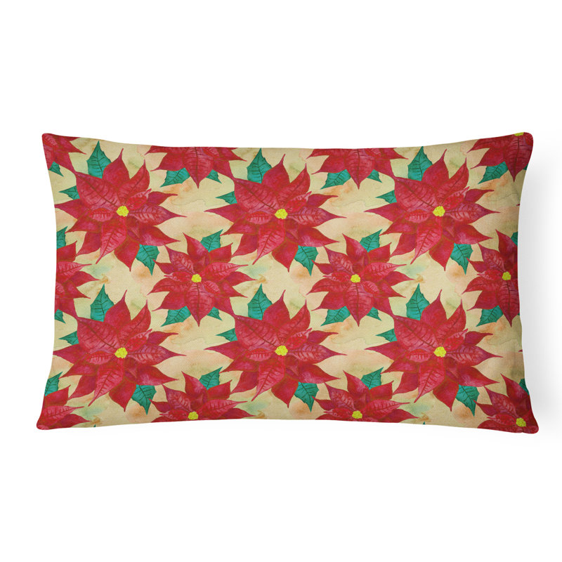  Coussin décoratif intérieur / extérieur Poinsettias Christmas