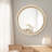 Frostley  Round Wood Wall Mirror with Beaded Detailing-1353079419