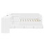 Lit plateforme double en bois avec 6 tiroirs, tablettes et coiffeuse-1301692311