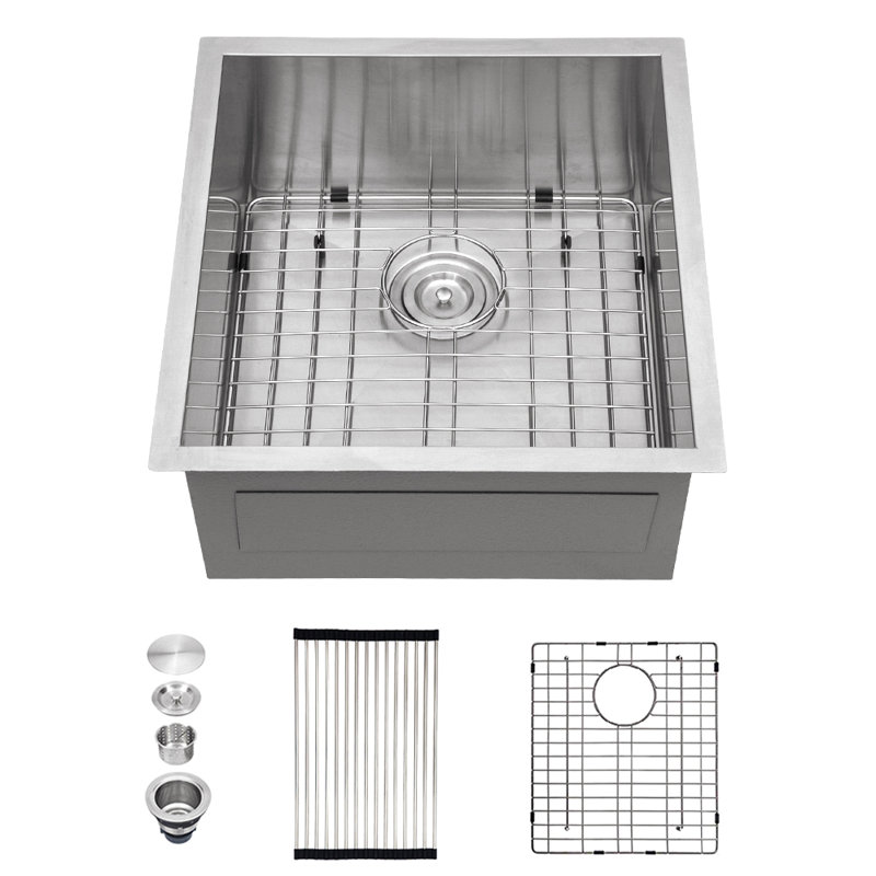 Évier de cuisine encastrable 13 po - 13 po x 15 po x 9 po en acier inoxydable