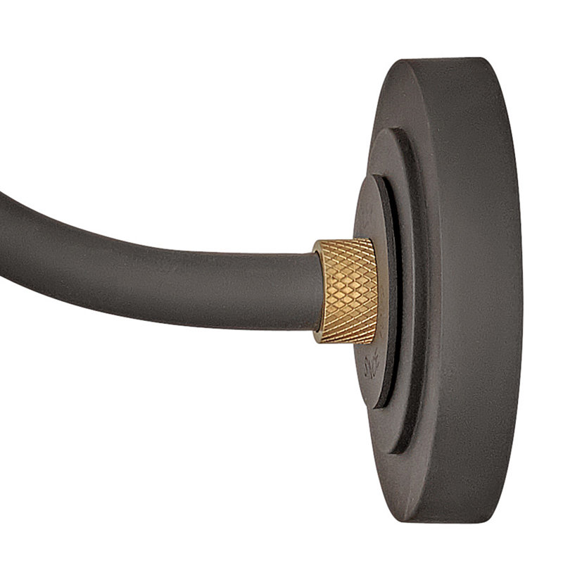 Velarie Aluminum Wall Light, Museum Bronze, 15.25" H x 16" W x 26" D