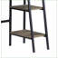 Bureaux, chêne rustique industriel moderne & amp; Bureau d'écriture noir à 2 tablettes avec base en forme de H, support pour téléphone / tablette, H 30 po x l 43 po x P 20 po | Chêne | Panneau de particules + panneau de fibres à densité moyenne