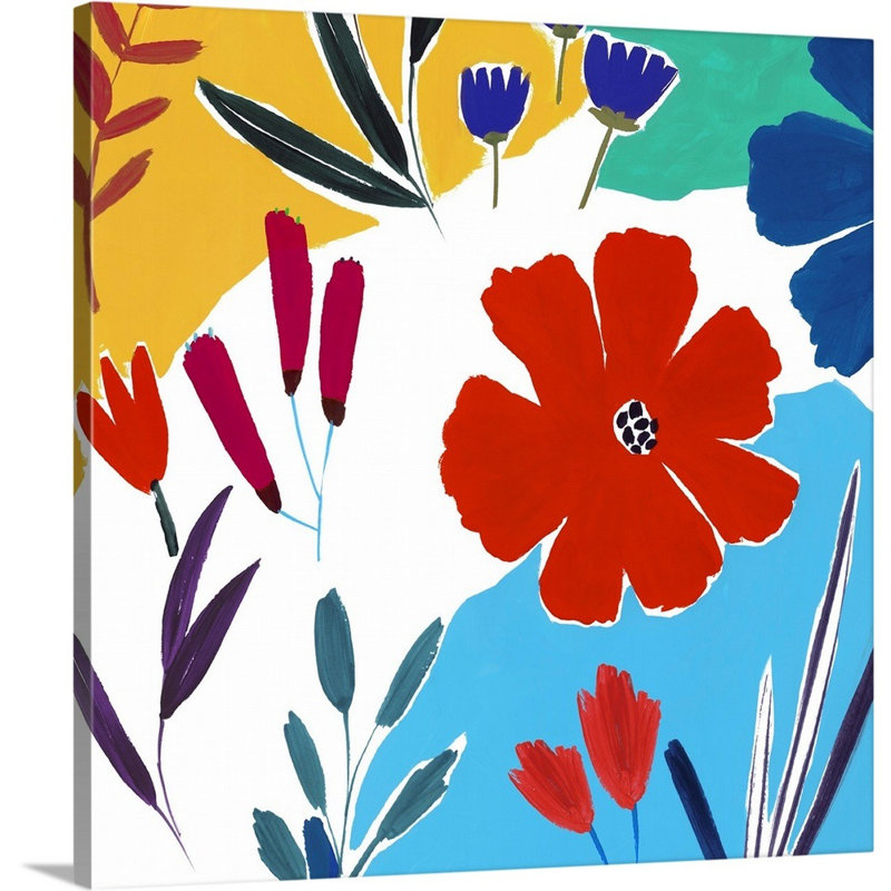 Reproduction d’art sur toile, "gaifulness II" par Isabelle Z, H 48 po x l 48 po x P 1,25 po, Toile tendue
