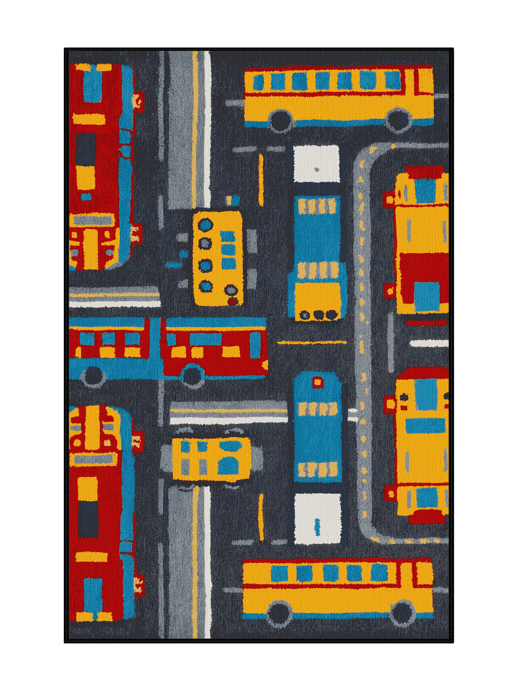 Transportation Rug Hokku Designs Machine Washable Transportation Brown Area Rug | Wayfair