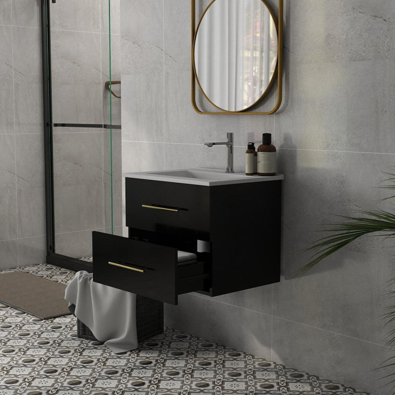 Wall-mounted Vanity Mdf Modern Bathroom Small Spaces