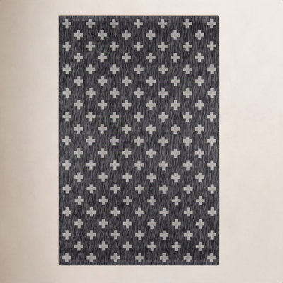 Umbria Striped Geometric Outdoor Rug