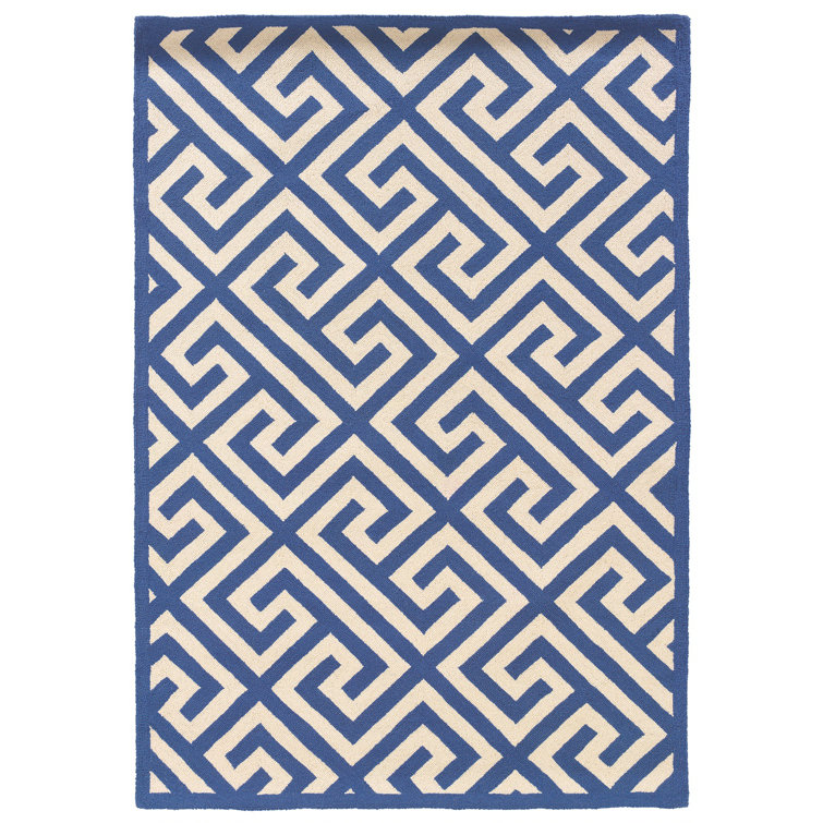 Hand Hooked Wool Geometric Indoor Rug