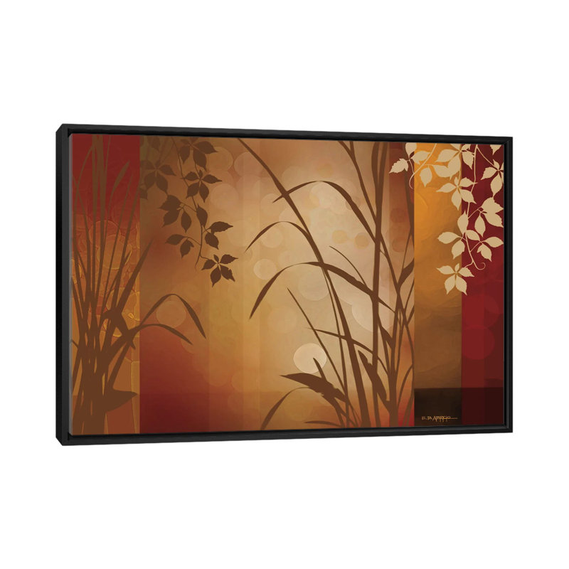 «Flaxen Silhouette», reproduction d'impression sur toile tendue, H 18 po x l 26 po x P 1,5 po, Toile avec cadre noir