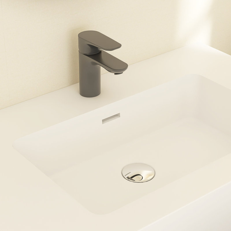 Reniel Single Bathroom Vanity Bathroom Vanity, White, Walnut, 30"