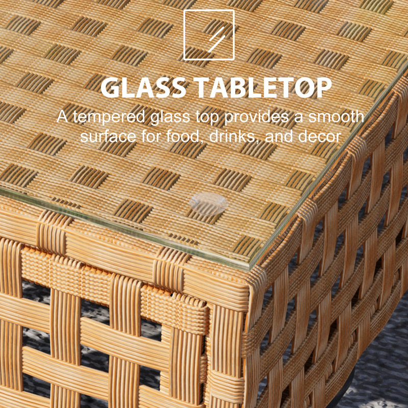 Ensemble modulaire de patio d'extérieur 5 pièces avec coussins et table basse