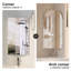 42x80cm Corner Arched Bathroom Mirror Cabinet with 3-Tier Shelves-1367710971