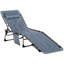 Chaise longue pliante rembourrée avec 5 niveaux d'inclinaison et appui-tête-1529729129