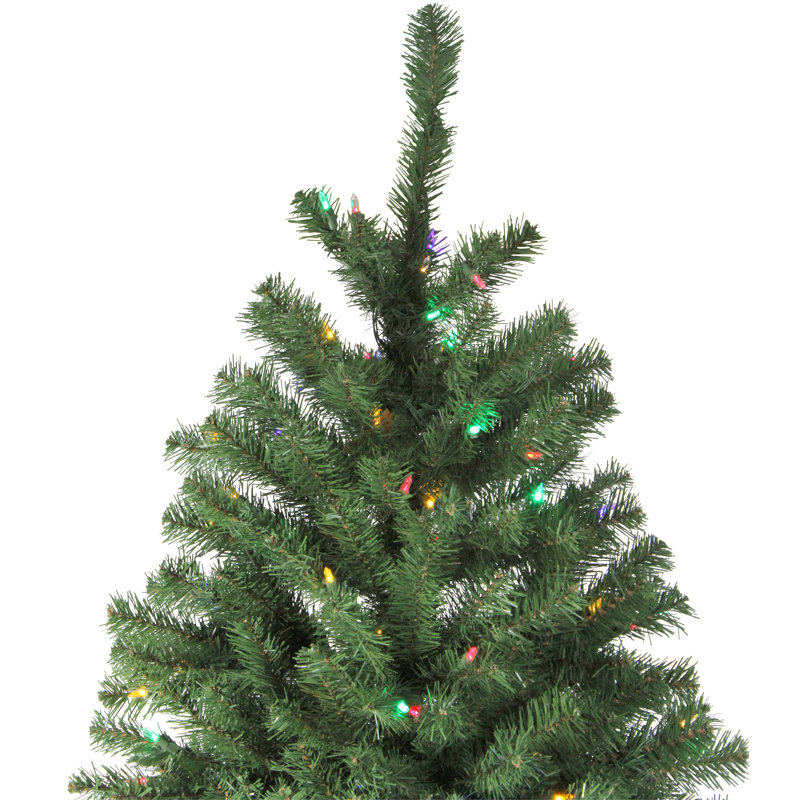 Arbre de Noël artificiel multifonction 7,5 pi pré-éclairé avec lumières DEL bicolores Basset
