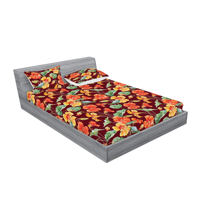 Drap-housse et taie décorative Ambesonne, Ensemble de draps très grand californien avec 2 t