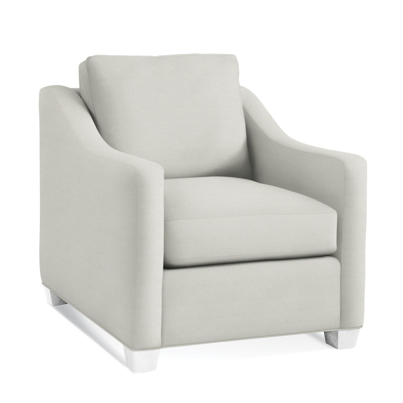Fauteuil de 33 po de large Oliver, Finition blanc givré, Brown Geometric, 0456-33