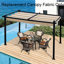 Toile de remplacement pour pergola kaki 10 X 10 pi - Tissu avec protection, résistance aux intempéries, hydrofuge, soleil