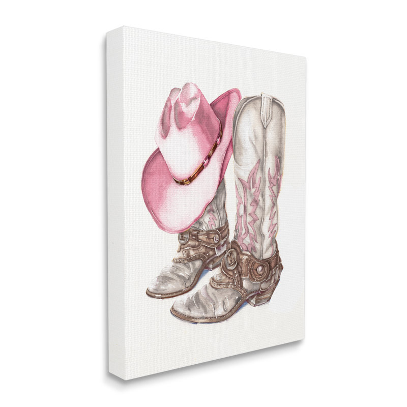«Pink Glam Cowgirl» par Paul Mathenia - impression sur toile tendue, H 40 po x l 30 po x P 1,5 po