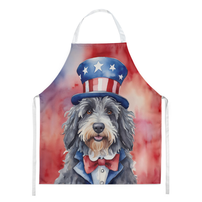 Patriotic American Apron, Bergamasco Sheepdog