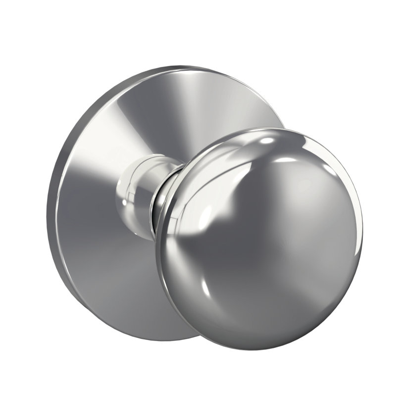 Plymouth Non-Turning Knob with Kinsler Trim, Bright Chrome