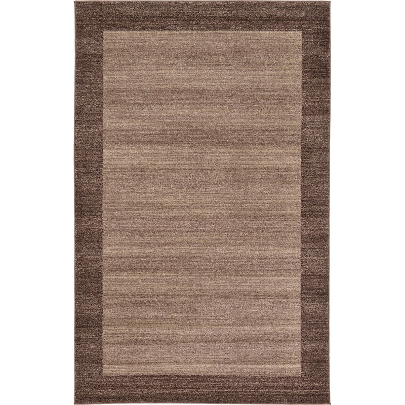 Tapis géométrique brun clair Desdemona, Rectangle 3 pi 3 po x 5 pi 3 po