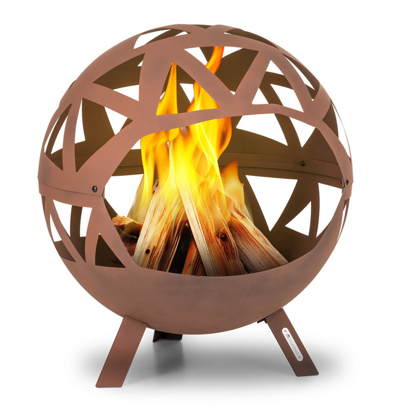 Colima Circle Wood Burning Smokeless Fire Pit, Brown