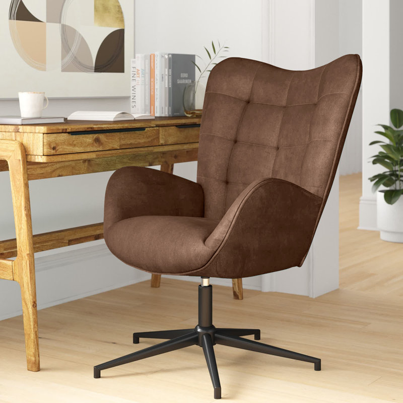 Charton Executive Chair, Brown, Non-Adjustable