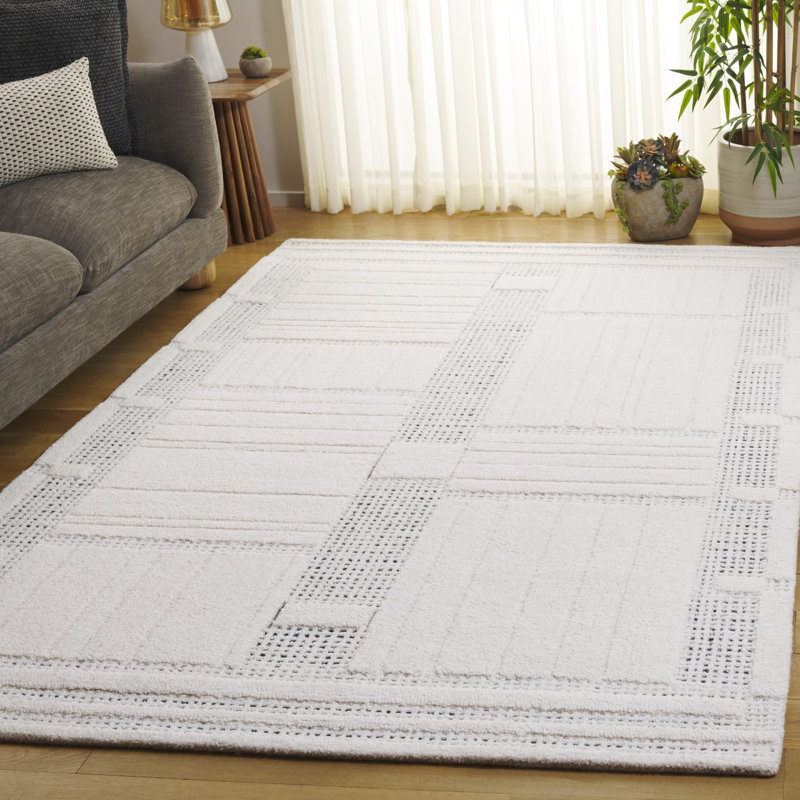 Harvest Hand Tufted Wool; Cotton Abstract Indoor Rug, Rectangle 3' x 5'