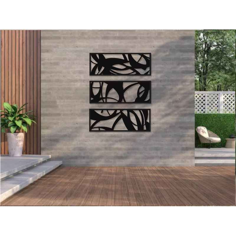 Modern Abstract Wall Decor on Metal