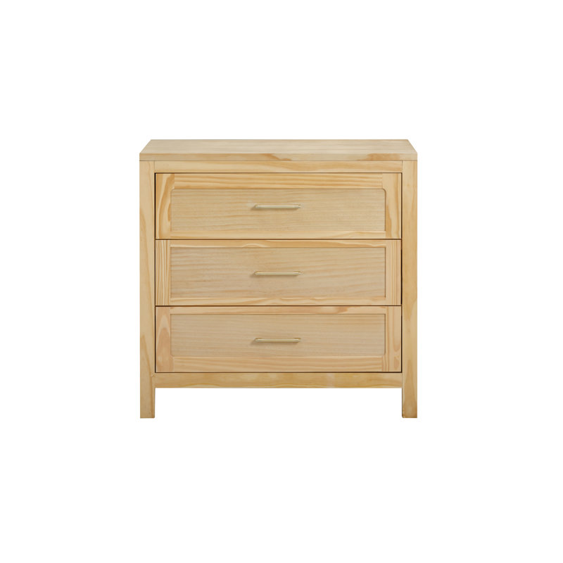 Reign 3 Drawer Dresser In Pine Natural, Pine Natural