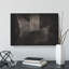 Top Of A Black Bass Guitar - Wrapped Canvas Painting-56644236