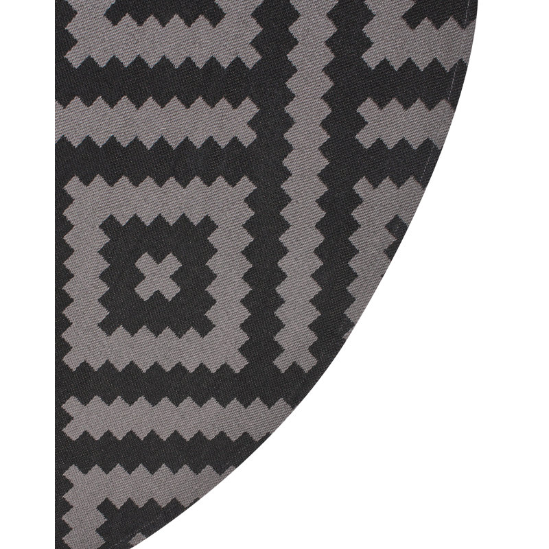 Outdoor Rug AJMER Black, Round 160 cm
