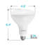 14 watts (équivalent 85 watts), ampoule à DEL BR40 à intensité variable, culot E26 / moyen (standard)-71012979