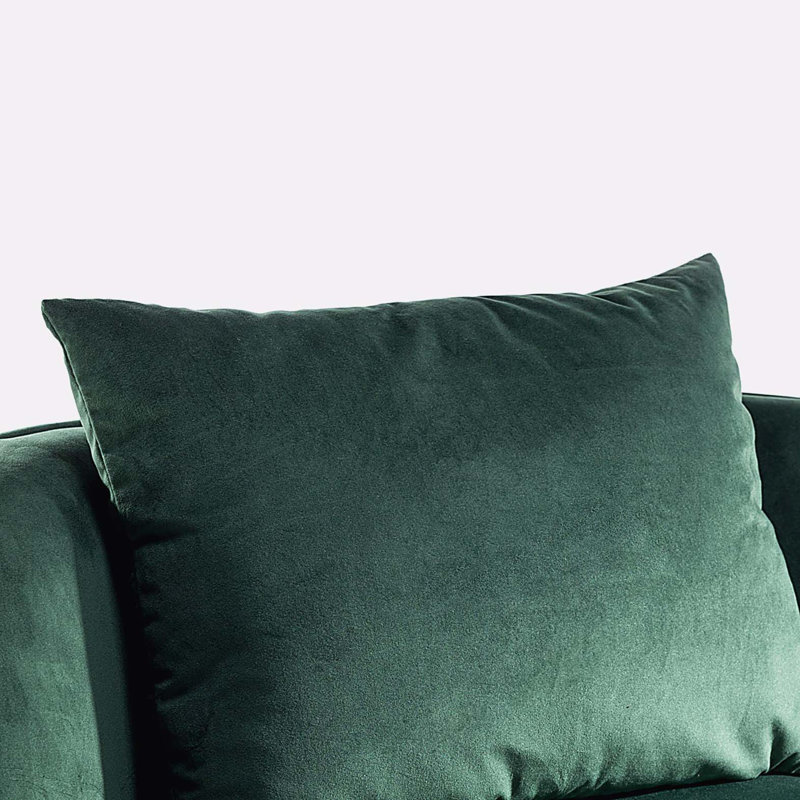 Eulla Swivel Barrel Chair, Green Velvet