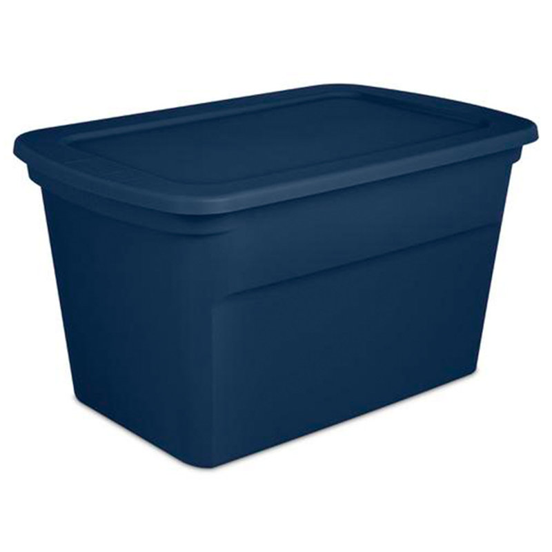 Sterilite Plastic Stackable Storage Tote Container Bin, 6, 120 qt, Blue